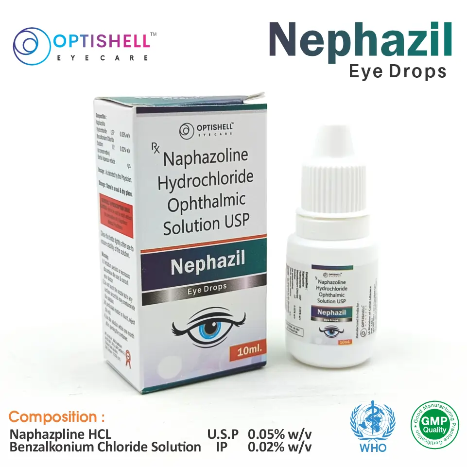 Camphor 0.01% + Menthol 0.005% + Naphazoline 0.05% + Phenylephrine 0.12% Eye Drop in PCD Pharma Franchise at Best Price